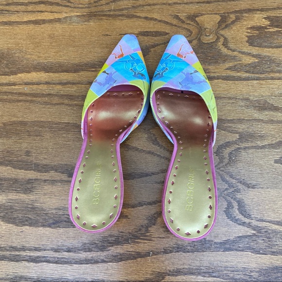 Vintage 90s 1990s y2k 2000s Trendy Fashion girl sling back Block Heels 6 - Picture 4 of 11